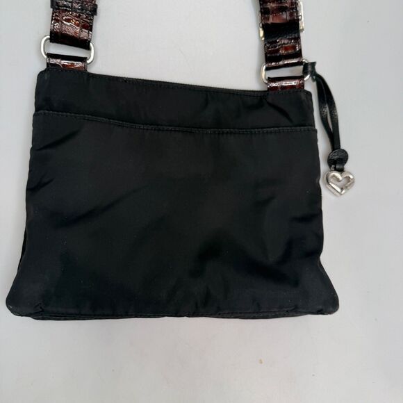 Brighton Brown Leather Alligator Embossed Crossbody Handbag E345145 Vintage - Picture 10 of 16